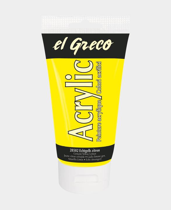 Actual product image Kreul el Greco Acrylic (Real yellow lemon, 150 ml)