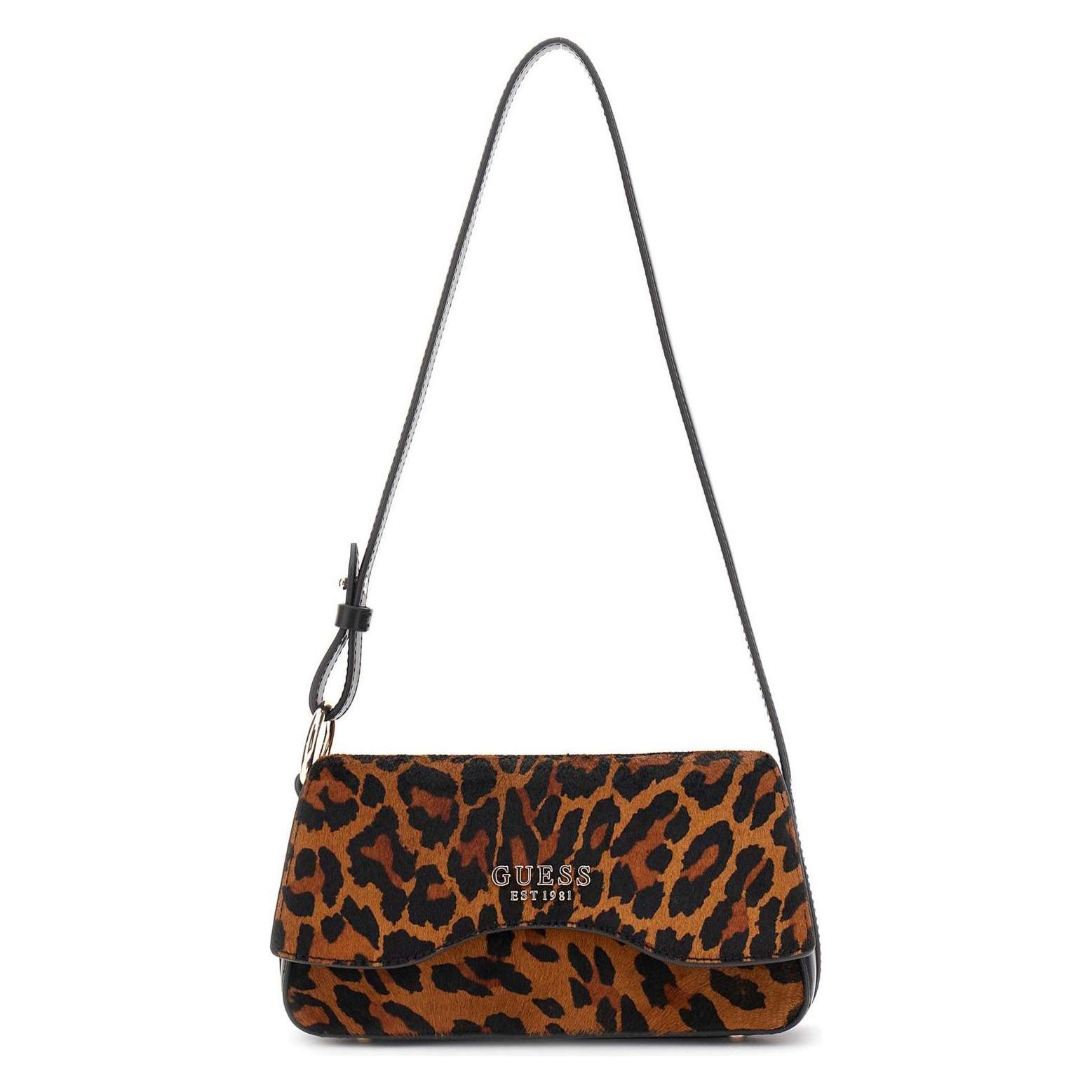 Guess, Damen, Handtasche, Domitilla Flap Shoulder Bag, Braun