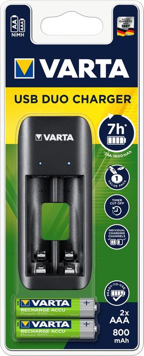 Image du produit Varta Value USB Duo Charger (2 pcs, AA, AAA, Piles rechargeables + chargeur)