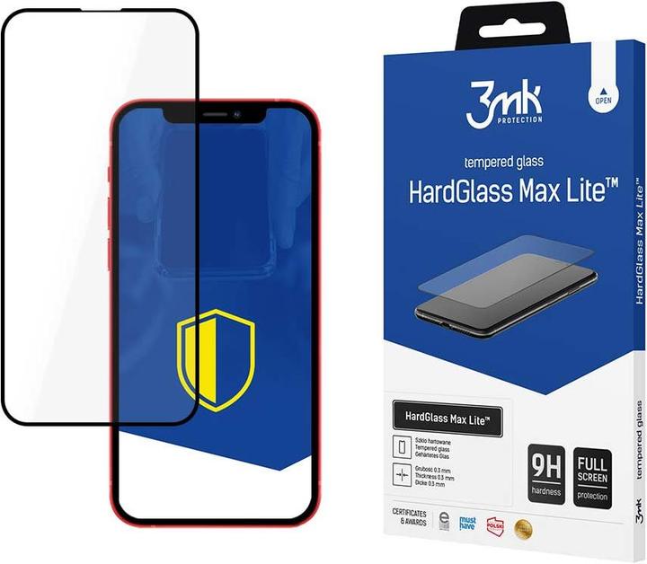 3MK HardGlass Max Lite for iPhone 13 Mini Black (1 Piece, Apple iPhone 13 mini)