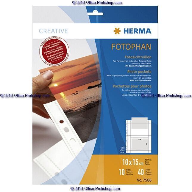 Produktbild HERMA Foto Hüllen (A4, 10x)