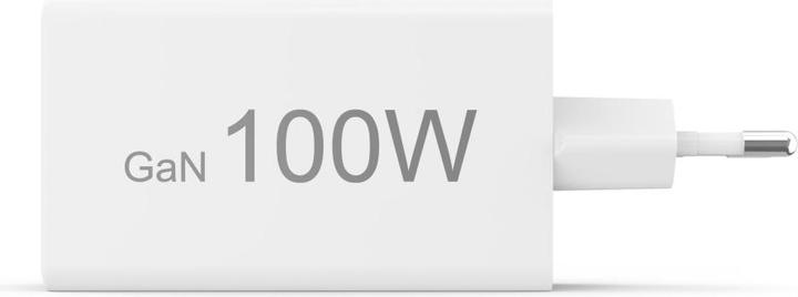 Actual product image Hama Fast charger, GaN, 2x USB-C PD, 1x USB-A QC, mini charger, 100 W, WS (100 W, 3 ports)