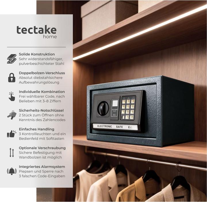 Produktbild tectake Safe Tresor (9.90 l)
