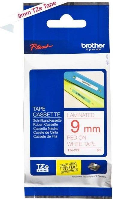 Produktbild Brother P-touch Schriftband (0.90 cm, Rot, Weiss)