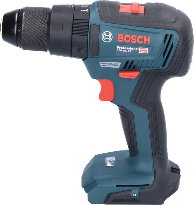 Actual product image Bosch Professional Bosch GSB 18V-55 Professional Battery Impact Drill 18 V 55 Nm Brushless + 2x Battery 5.0 Ah + (Rechargeable battery operated)