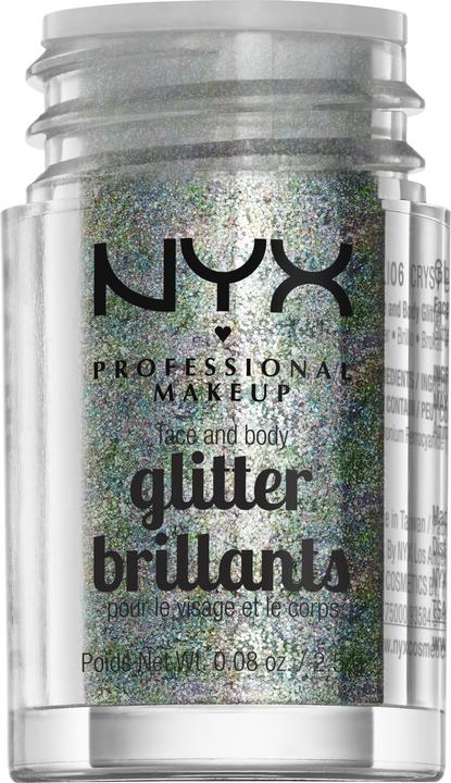 NYX Professional Make-Up Face and Body Glitter (Crystal, Highlighter, 2.50 g)