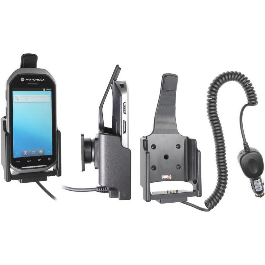 Brodit Aktiv Halterung mit 12V Zig.-Stecker Motoro, Smartphone Halterung, Schwarz