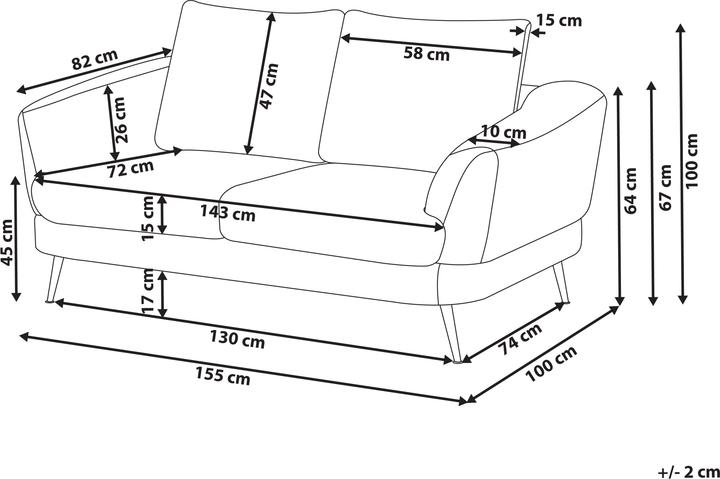 Produktbild Beliani Kjaer (2-Sitzer)