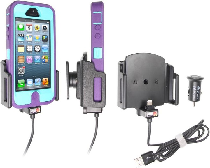 Produktbild Brodit Aktiv Halterung mit 12V Zig.-Stecker Apple