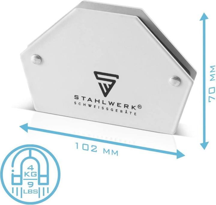 Produktbild Stahlwerk 6 Ã— Magnet-Schweisswinkel 30° x 45° x 60° x 75° x 90° x 135°, 2 x 4 kg