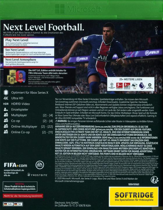 Image du produit EA Games FIFA 21 Édition Next Level (Xbox One X, Xbox Series X, Multilingue)