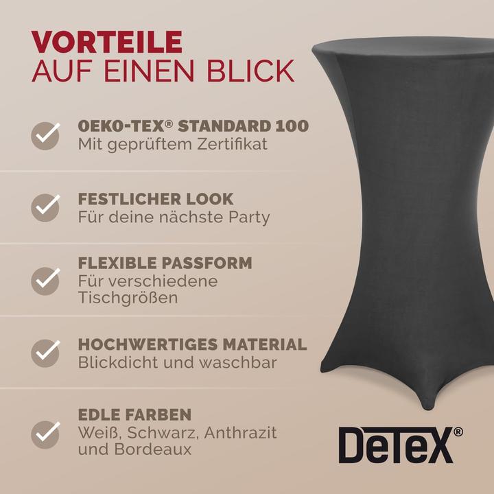Produktbild Detex Stehtisch Hussen 5er Set (70 x 110 cm)