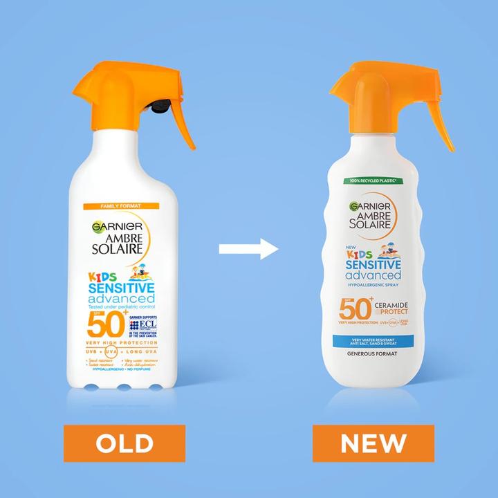 Actual product image Garnier Kids Sensitive Advanced (Sun spray, SPF 50, 270 ml)