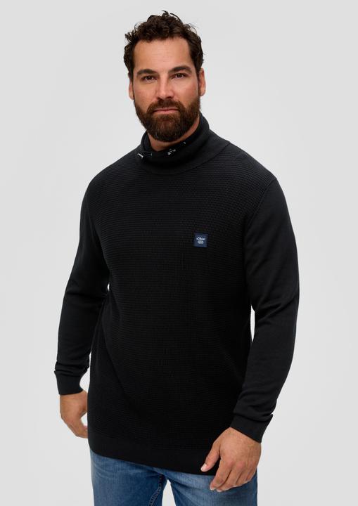 Produktbild s.Oliver Strickpullover Strickpullover mit Jersey-Ärmeln (3XL)