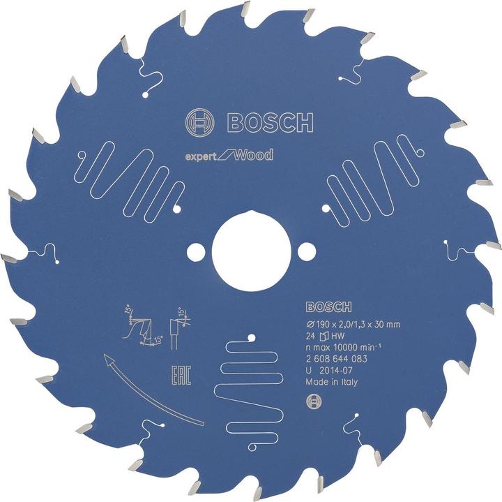 Immagine prodotto Bosch Professional Zubehör Lama circolare Expert per legno, 190 x 30 x 2,0 mm, 24