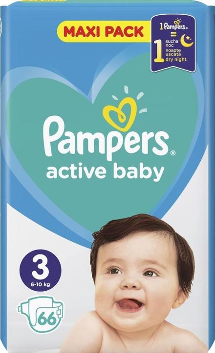 Actual product image Pampers Active Baby (Size 4, Pack, 66 Piece)