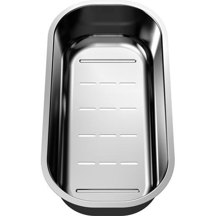 Blanco Funktionsschale aus Edelstahl, Abtropfgestell, Silber