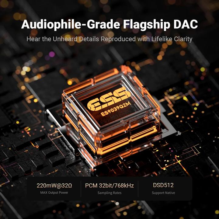 Produktbild Fosi Audio DS3, 32Bit/768kHz DAC + Kopfhörerverstärker silver (USB-DAC)