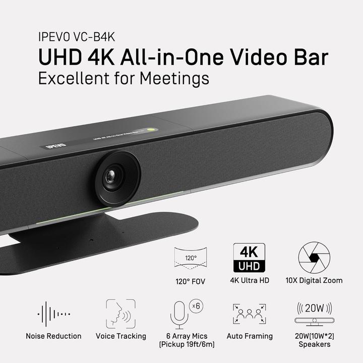 Actual product image Ipevo KFT VC-B4K video conferencing system UHD 4K black