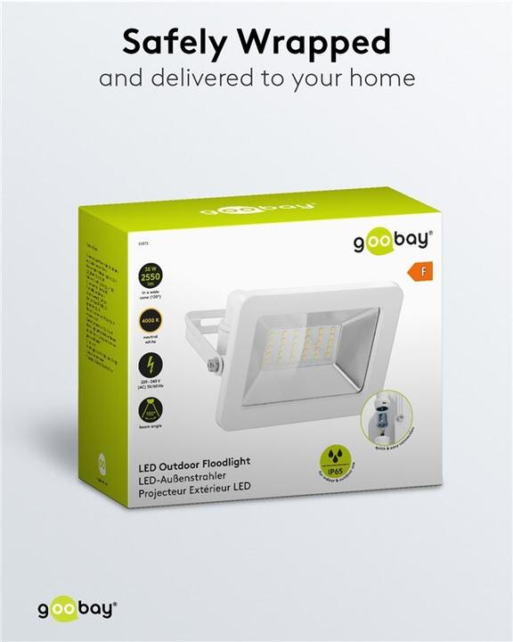 Actual product image Goobay LED outdoor spotlight, 50 W (4260 lm, IP65)