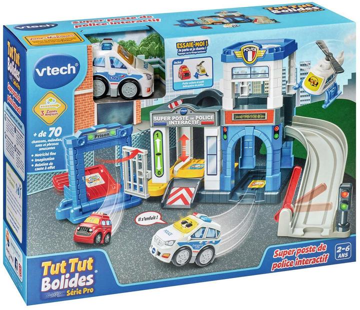 Produktbild VTech Tut Tut Bolides Série Pro - Super poste de police interactif (+ Chris, lieutenant de police)