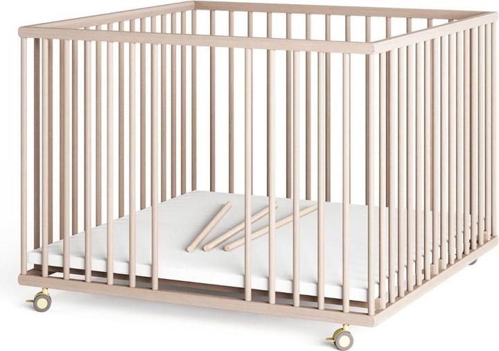 Actual product image Sämann Premium playpen with rungs (100 cm, Beech)