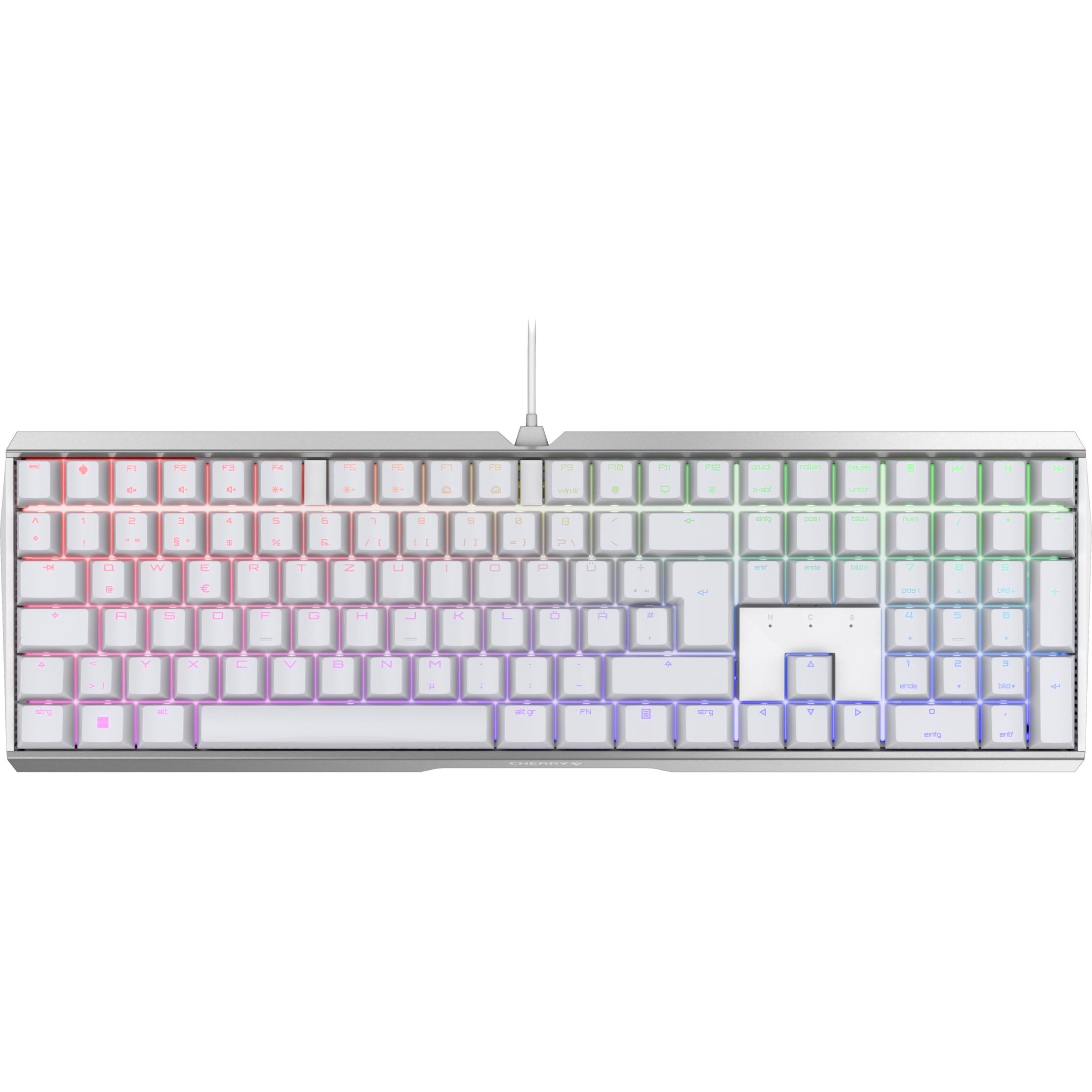 CHERRY xtrfy MX 3.0S (DE, Kabelgebunden), Tastatur, Weiss