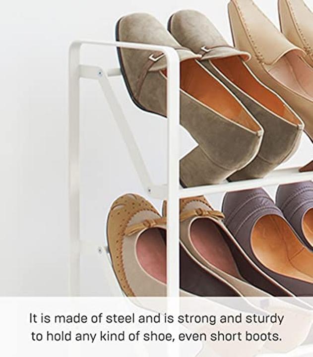 Actual product image Yamazaki 4-tier narrow FRAME shoe rack (53 x 17.5 x 80 cm)