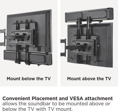 Actual product image Reflecta SOUNDBAR HOLDER SBH114 (1 pcs., Wall installation, Height-adjustable)