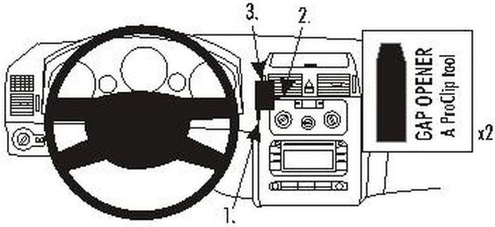 Brodit 853267 ProClip VW Touran 03-15