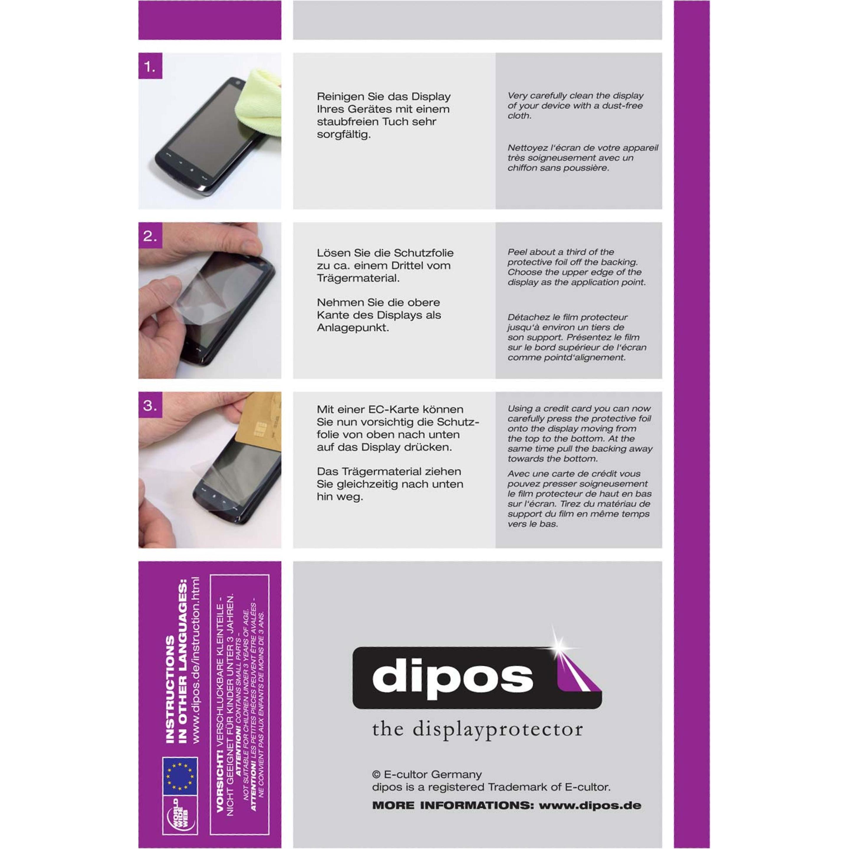 Thumbnail - Dipos Displayschutzfolie Crystalclear (2 Stück, Huawei P50E), Smartphone Schutzfolie, Transparent