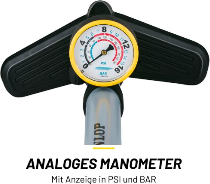 Actual product image Dunlop Bicycle floor pump black/grey