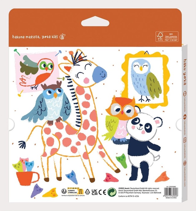 Actual product image Magni Figure wax crayons owl (Multicoloured, 12 x)