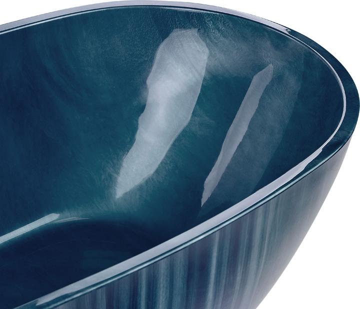 Produktbild Beliani Badewanne freistehend marineblau Marmor Optik 170 x 80 cm RIOJA (178 l, 170 cm, 80 cm)
