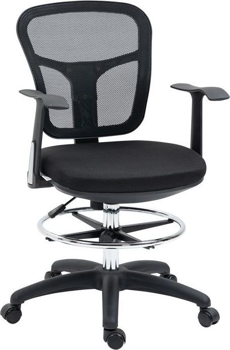 Produktbild Swisshandel24 Bürostuhl, ergonomisch, mit Armlehne, mit Fussstütze, Mesh, Schwarz