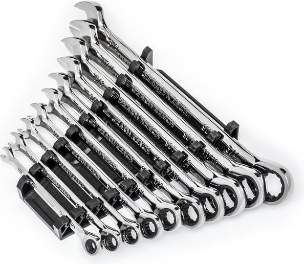 Actual product image Gear Wrench Ratschen-Ringmaulschlüssel Set 90 Zahn, 10-tlg., zöllig (11/32", 9/16", 5/16", 11/16", 7/16")