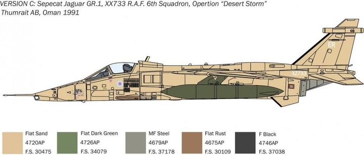 Actual product image 1:72 Sepecat JAGUAR GR.1/3 R.A.F.