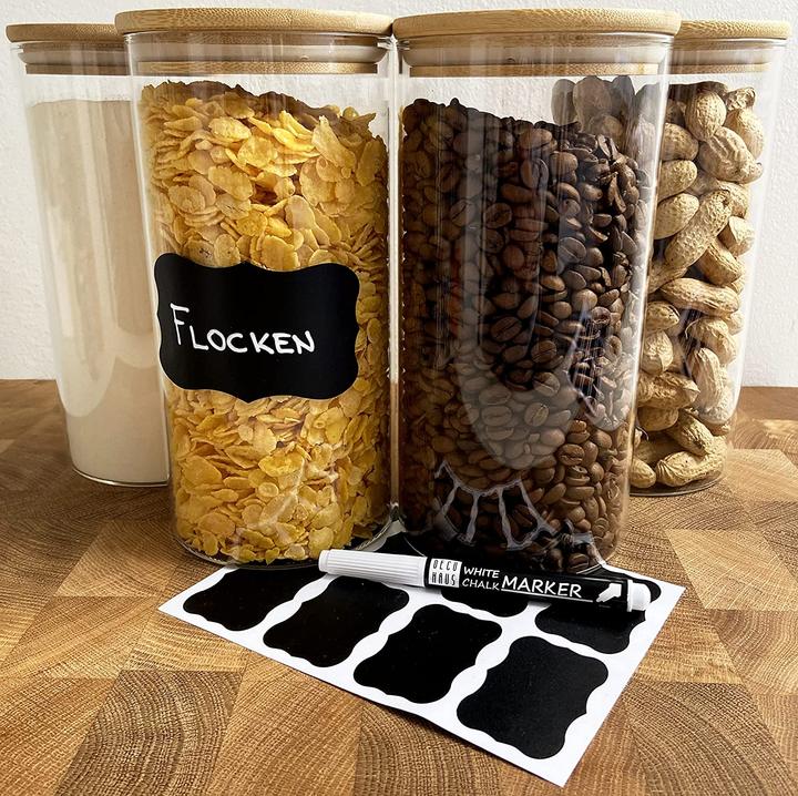 Produktbild Deco haus Vorratsgläser-Set mit Deckel (1.40 l)