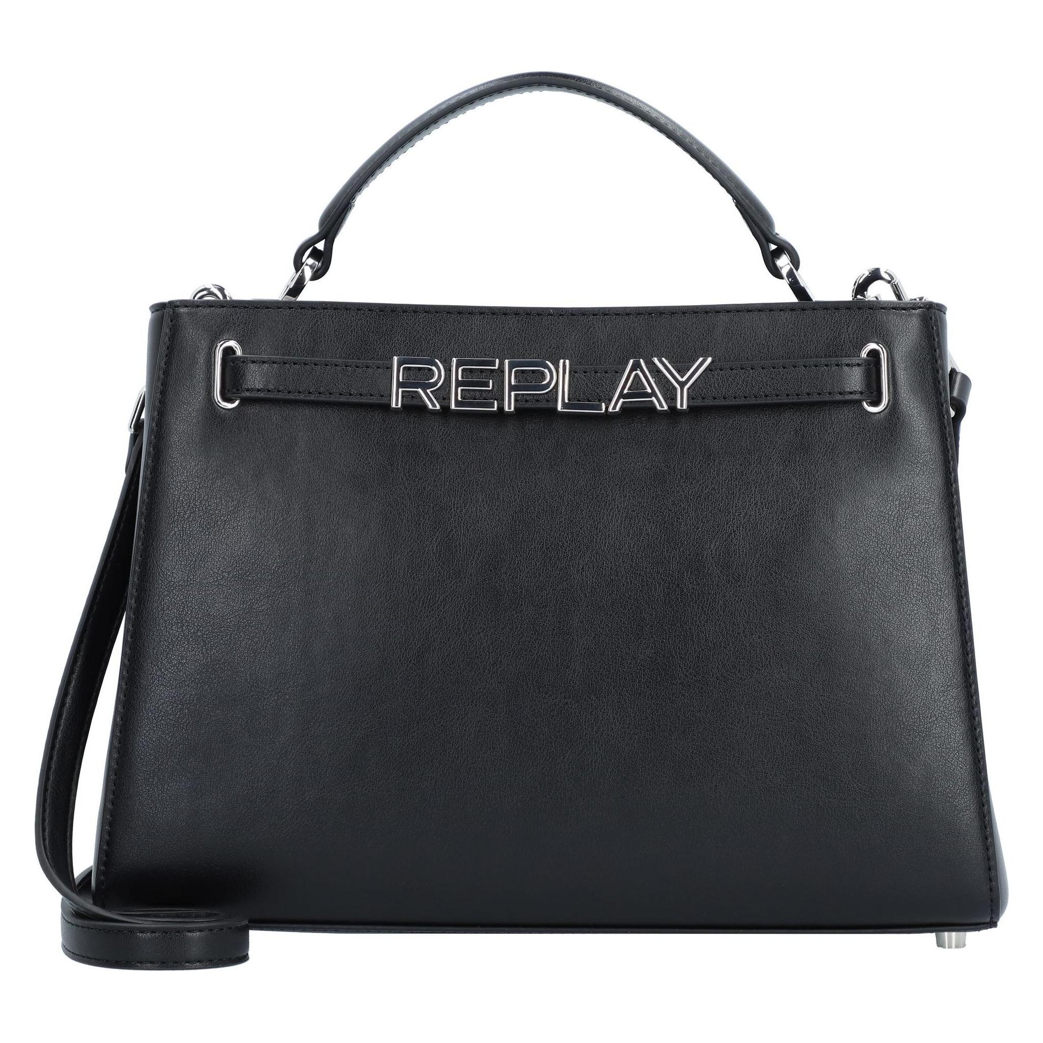 Replay, Damen, Handtasche, Handtasche 30 Cm, Schwarz