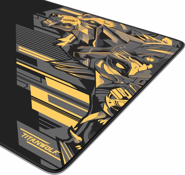 Produktbild Titanwolf Gaming Mauspad XXL, glattes Stoffgewebe, Speed Mausmatte 900 x 400mm grosse Fläche, Vector Gelb (XXL)