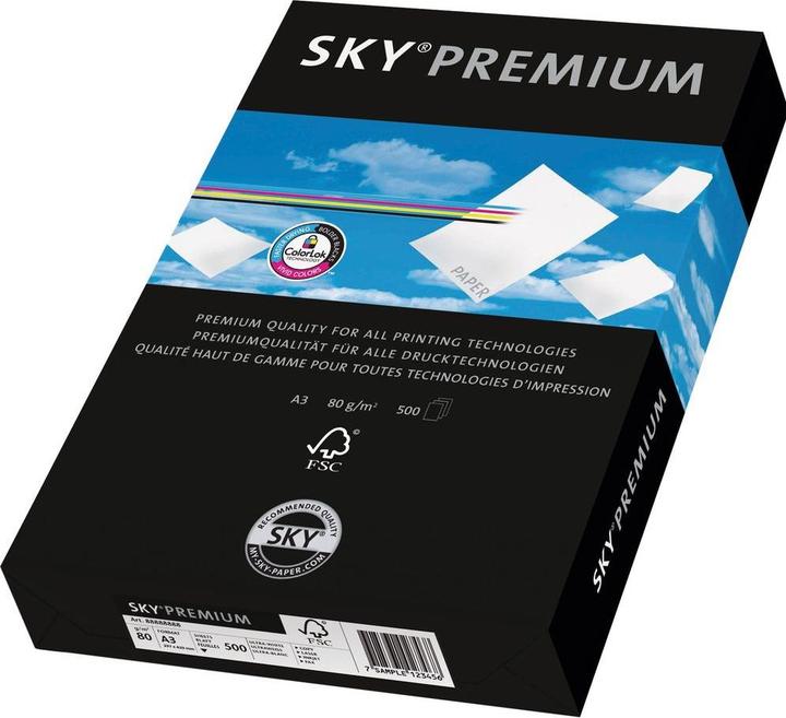 Actual product image Sky Premium Universal paper FSC, bright white (A3, 500 Sheets, 80 g/m²)