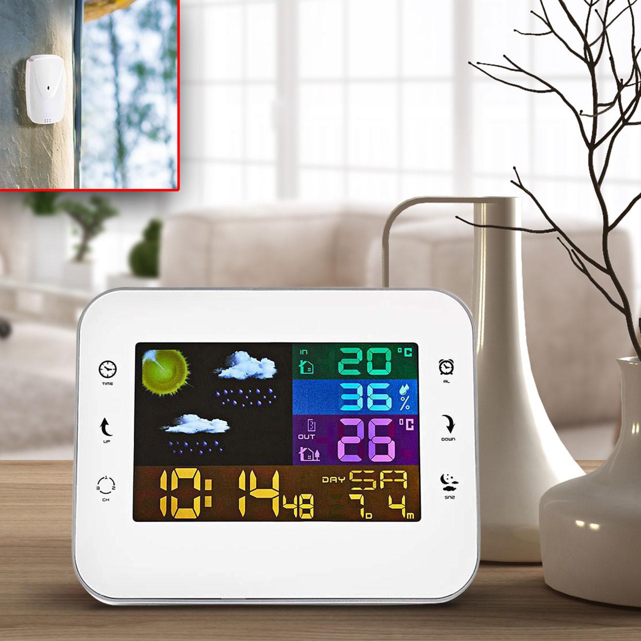 Thumbnail - Nedis Wetterstation WEST402WT, Wetterstation, Weiss, Silber
