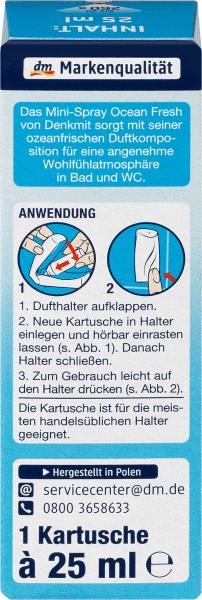 Actual product image dm Denkmit Air Freshener Mini Spray Ocean Fresh Refill Pack