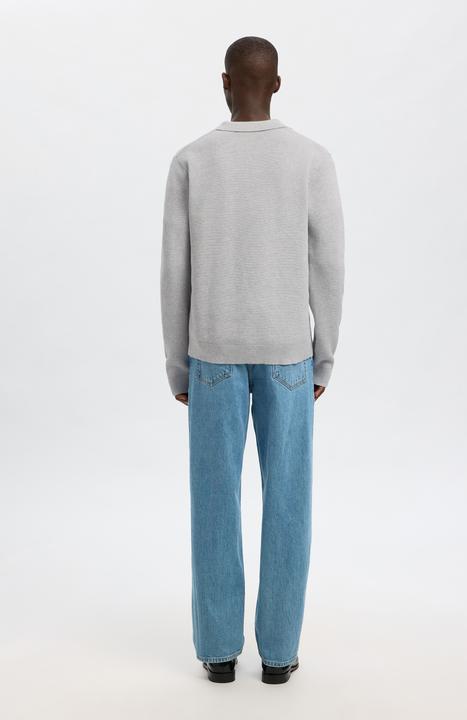 Actual product image Selected Texturiertes Baumwoll Poloshirt (L)