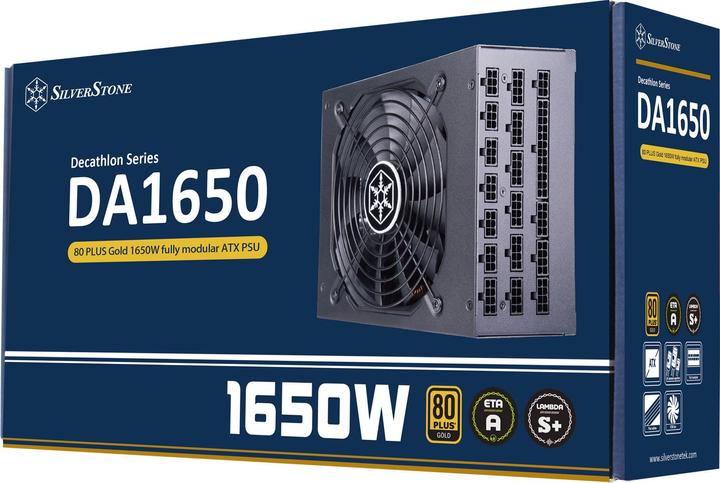 Immagine prodotto Silverstone DA1650 Gold, alimentatore ATX 80 Plus Gold completamente modulare da 1650 W, SST-DA1650-G (1650 W)