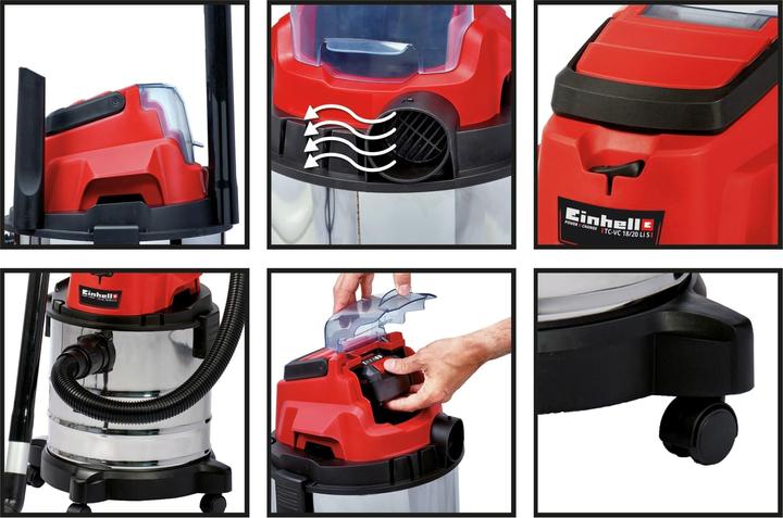 Immagine prodotto Einhell TC-VC 18/20 Li S Solo (Aspirapolvere a umido e a secco)