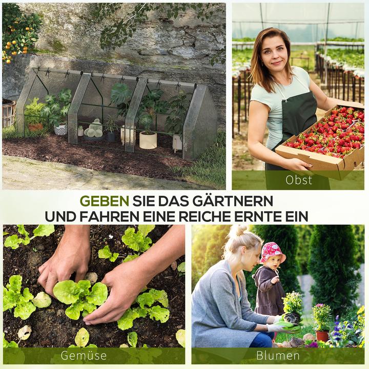 Produktbild Outsunny Folientunnel mit 3 Türen