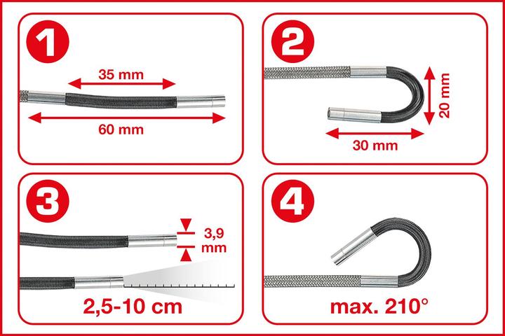 Actual product image KS Tools 550.7580 Videoskop-Satz Sonden-Ø: 3.9 mm Sonden-Länge: 1000 mm