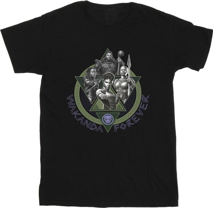 Image du produit - T-shirt BLACK PANTHER WAKANDA FOREVER GROUP RING POSE - Homme (L)