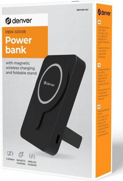 Actual product image Denver PBW-5000B Black (5000mAh) (5000 mAh, 10 W, 18.50 Wh)